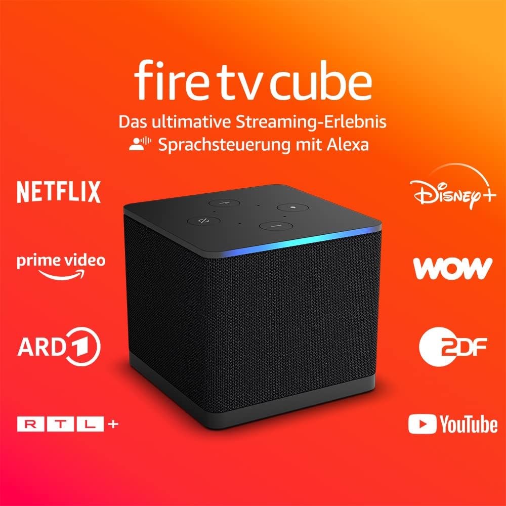 Amazon Fire TV Cube 3 4K + Ethernet - Premium Kodi, Spiele-Emulator, Vavoo