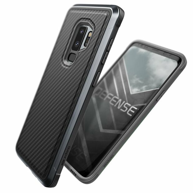 Premium Schutzhülle stoßfest Case Cover X-Doria Defense Lux für Samsung S9+ Plus