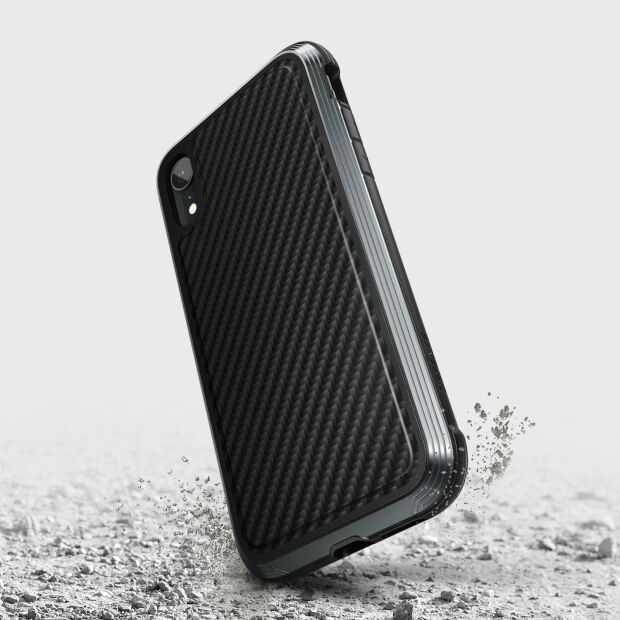 Premium Schutzhülle stoßfest 3 m Case X-Doria Defense Lux schwarz für iPhone XR