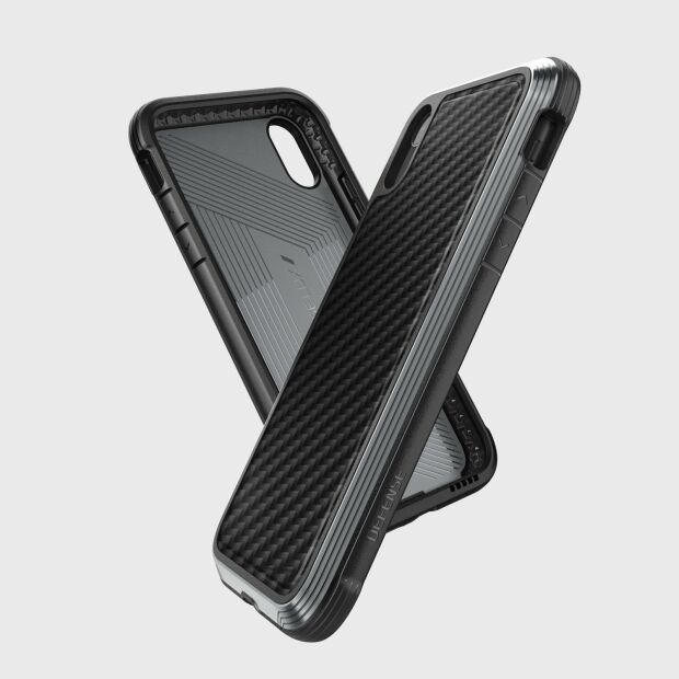 Premium Schutzhülle stoßfest 3 m Case X-Doria Defense Lux schwarz für iPhone XR