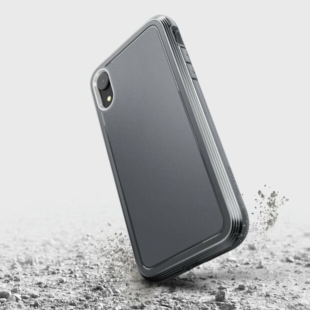 Premium Schutzhülle Case stoßfest X-Doria Defense Ultra+ grau für iPhone XR