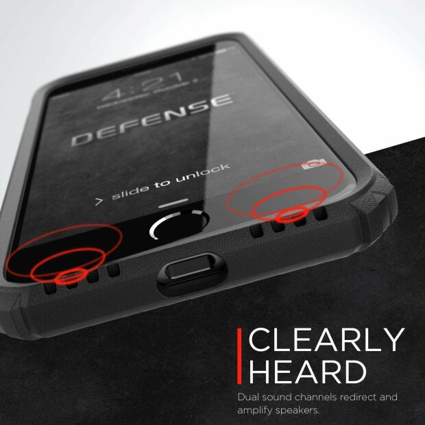 Premium Schutzhülle stoßfest Case X-Doria Defense Gear gold für iPhone 7 / 8