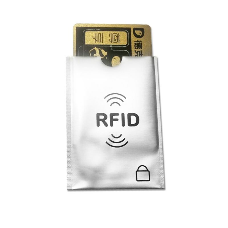 6x RFID NFC Schutzhülle Blocker Kreditkarte Aluminium, 1,49 €
