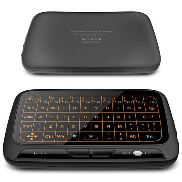 H18+ Mini Funk Touchpad Tastatur Kombo Maus QWERTY beleuchtet kabellos